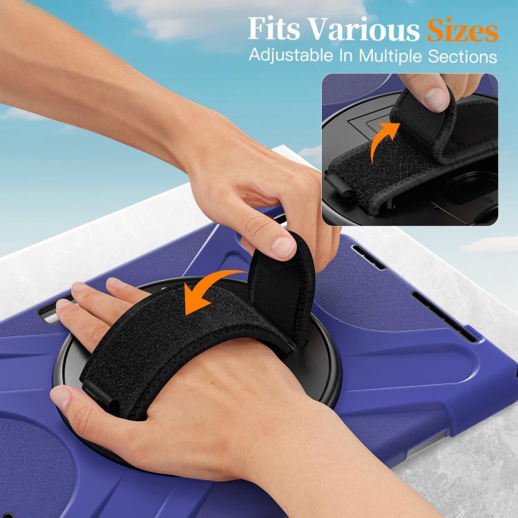 For Xiaomi Pad 7S Pro / 6S Pro Rotatable Holder Silicone Hybrid PC Tablet Case with Shoulder Strap