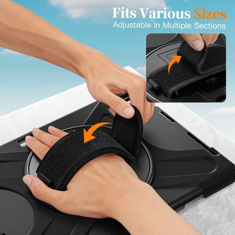 For Xiaomi Pad 7S Pro / 6S Pro Rotatable Holder Silicone Hybrid PC Tablet Case with Shoulder Strap
