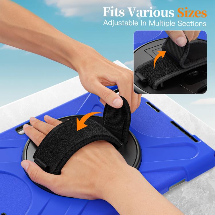 For Xiaomi Pad 7S Pro / 6S Pro Rotatable Holder Silicone Hybrid PC Tablet Case with Shoulder Strap