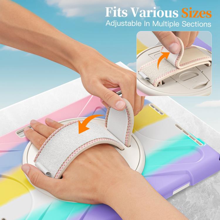 For Xiaomi Pad 7S Pro / 6S Pro Rotatable Holder Silicone Hybrid PC Tablet Case with Shoulder Strap