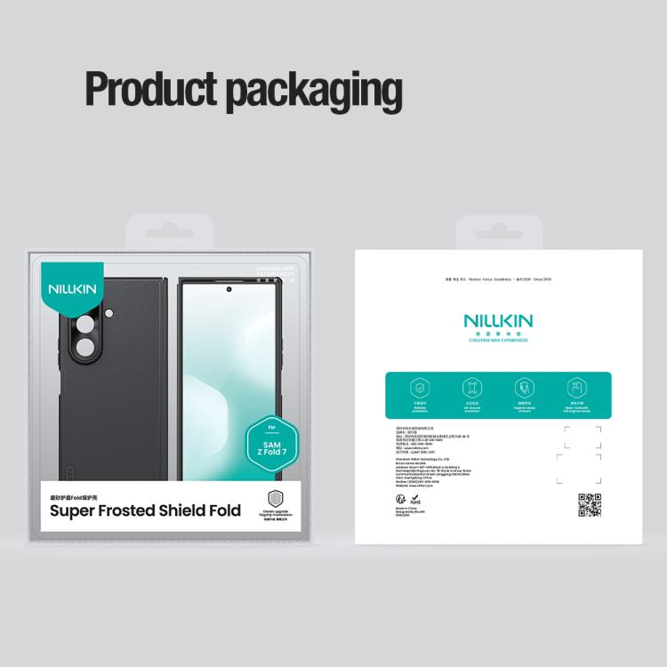 For Samsung Galaxy Z Fold7 5G NILLKIN Frosted Fold PC + TPU Phone Case - Black