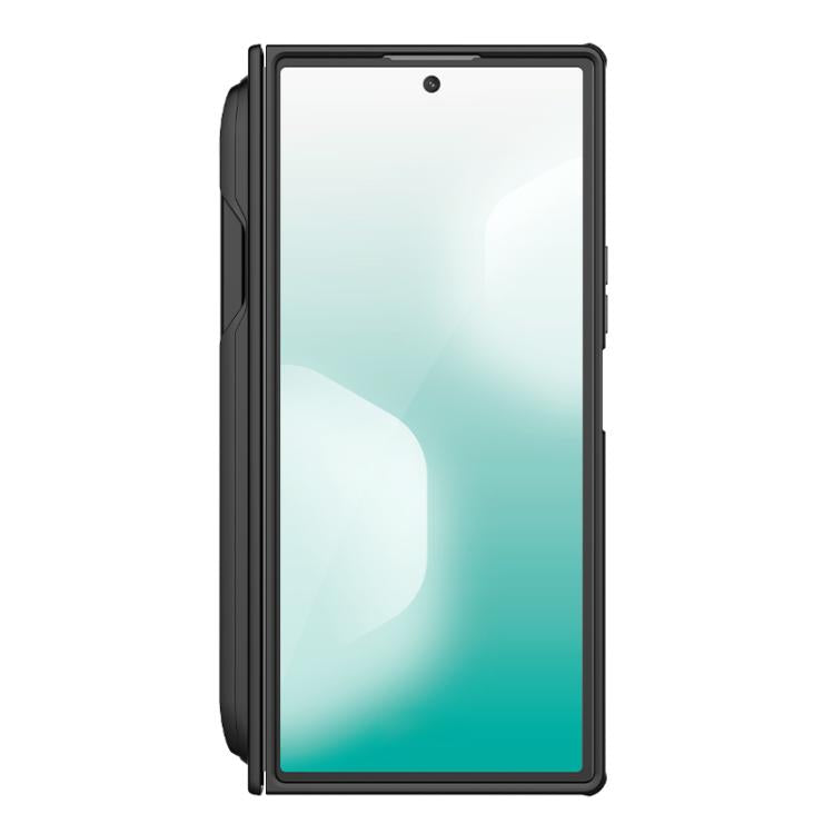For Samsung Galaxy Z Fold7 5G NILLKIN Frosted Fold PC + TPU Phone Case with Stylus - Black