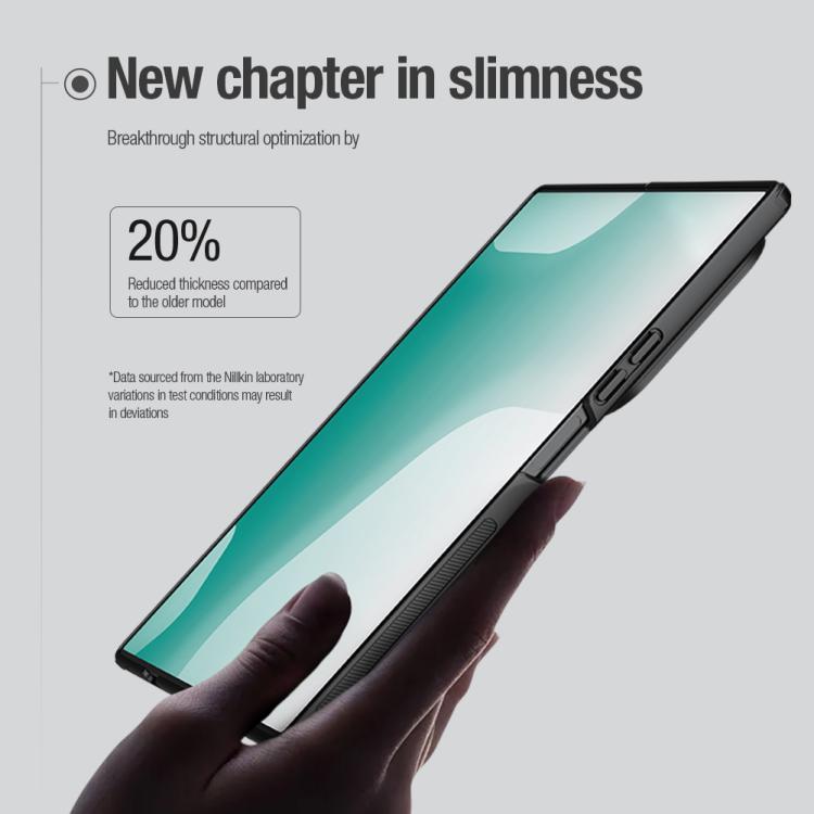 For Samsung Galaxy Z Fold7 5G NILLKIN Frosted Fold PC + TPU Phone Case with Stylus - Black