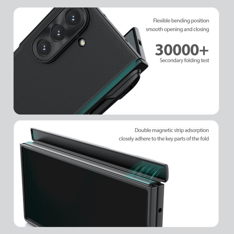 For Samsung Galaxy Z Fold7 5G NILLKIN Frosted Fold PC + TPU MagSafe Magnetic Phone Case with Stylus
