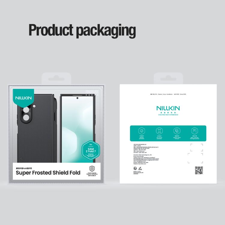 For Samsung Galaxy Z Fold7 5G NILLKIN Frosted Fold PC + TPU MagSafe Magnetic Phone Case with Stylus