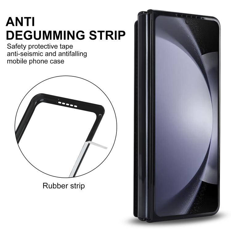For Samsung Galaxy Z Fold7 Full Coverage Fold Double Buckle PU Phone Case with Pen Slots
