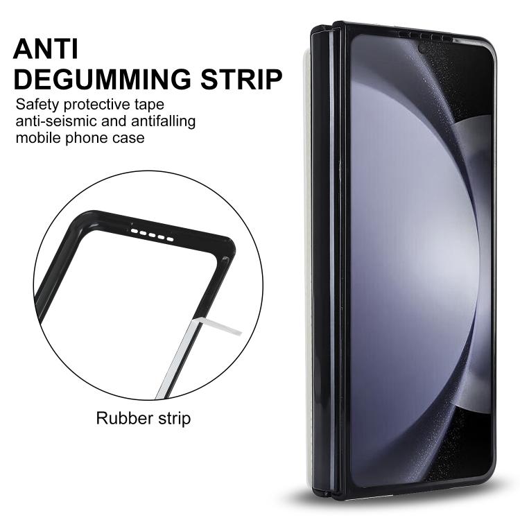 For Samsung Galaxy Z Fold7 Full Coverage Fold Double Buckle PU Phone Case with Pen Slots