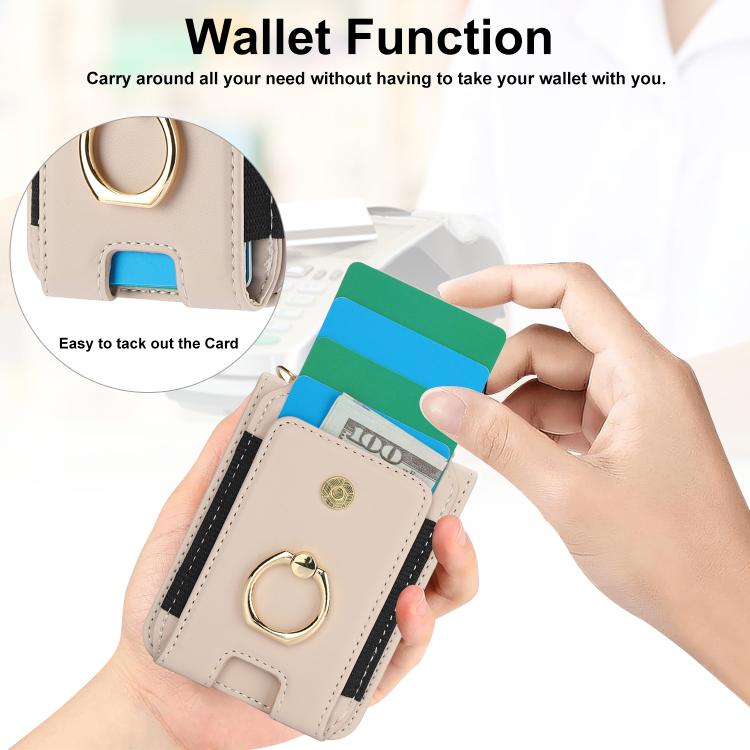 For Samsung Galaxy Z Flip7 5G Ring Holder Wallet Card Slot Leather Phone Case