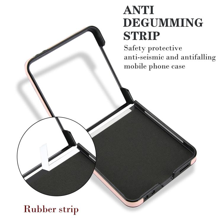 For Samsung Galaxy Z Flip7 5G Rhombic Fold Leather Phone Case