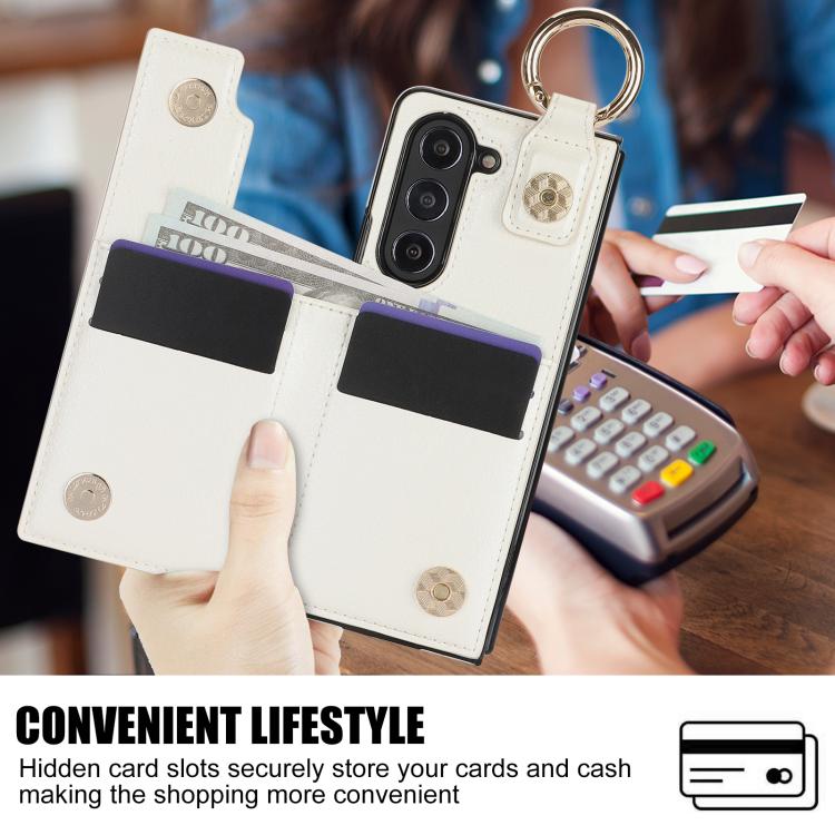 For Samsung Galaxy Z Fold7 Litchi Texture Double Buckle Leather Phone Case with Pen Slot