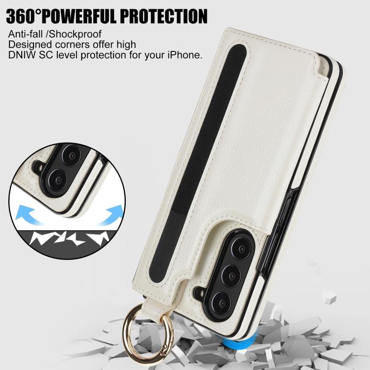 For Samsung Galaxy Z Fold7 Litchi Texture Double Buckle Leather Phone Case with Pen Slot