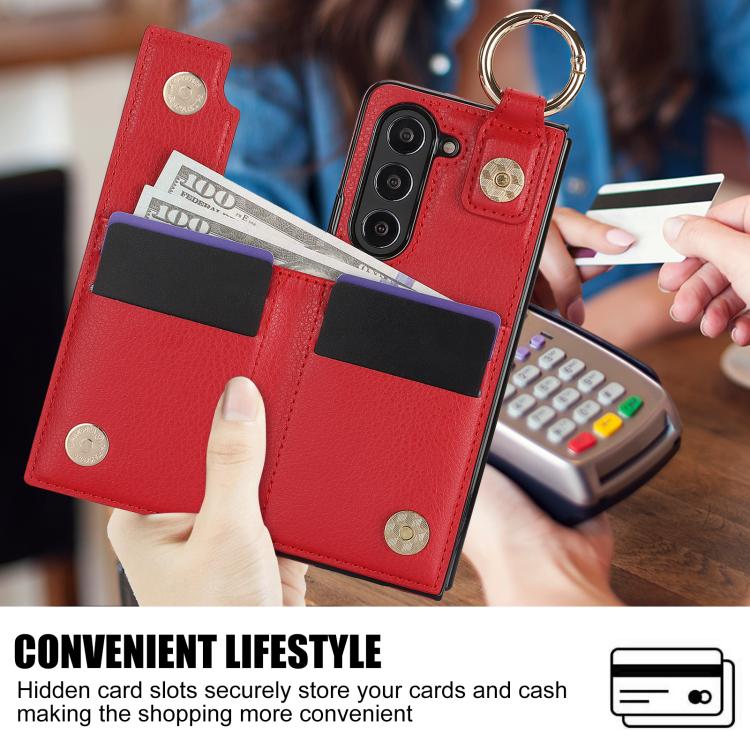 For Samsung Galaxy Z Fold7 Litchi Texture Double Buckle Leather Phone Case with Pen Slot