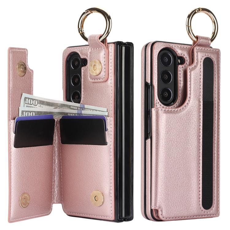 For Samsung Galaxy Z Fold7 Litchi Texture Double Buckle Leather Phone Case with Pen Slot