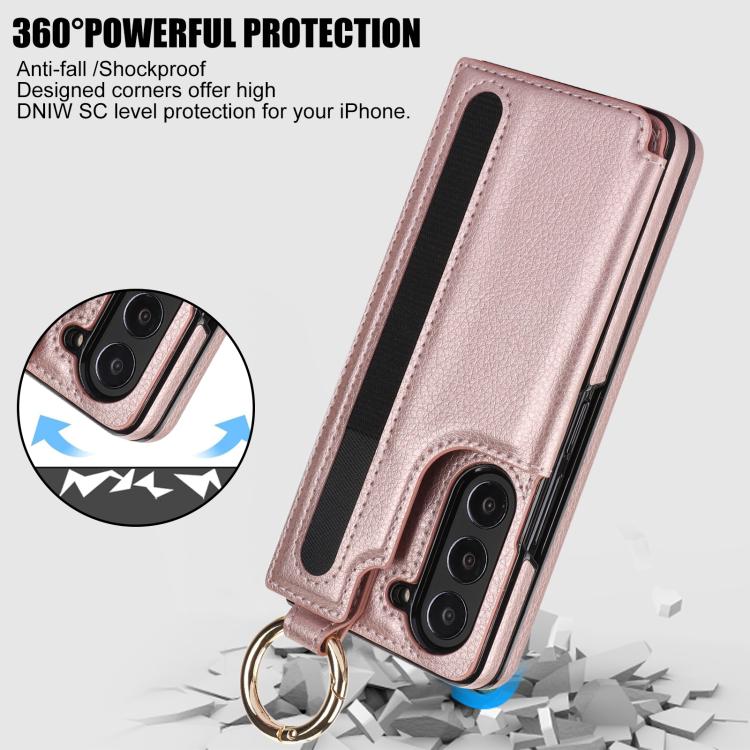 For Samsung Galaxy Z Fold7 Litchi Texture Double Buckle Leather Phone Case with Pen Slot