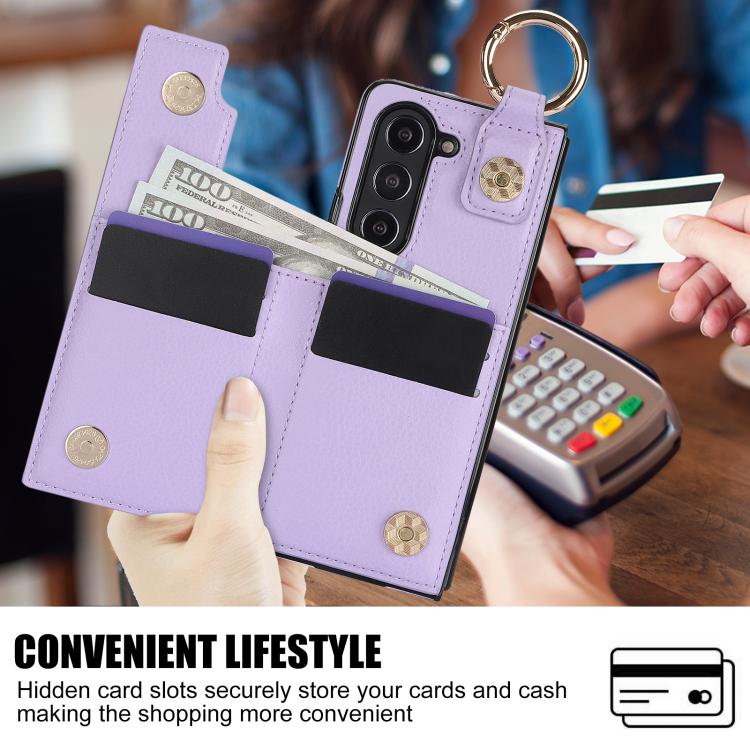 For Samsung Galaxy Z Fold7 Litchi Texture Double Buckle Leather Phone Case with Pen Slot