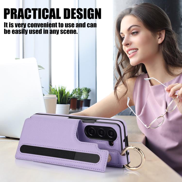 For Samsung Galaxy Z Fold7 Litchi Texture Double Buckle Leather Phone Case with Pen Slot