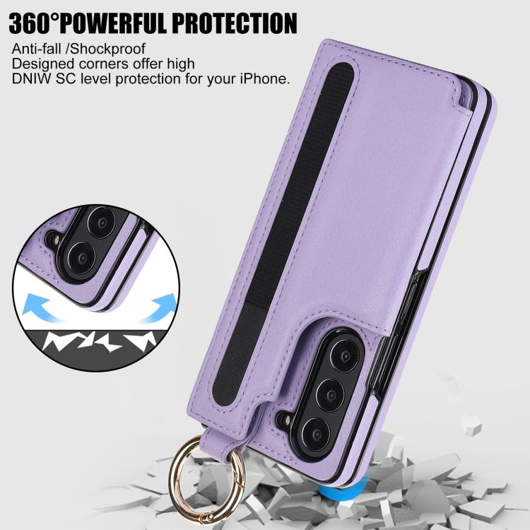 For Samsung Galaxy Z Fold7 Litchi Texture Double Buckle Leather Phone Case with Pen Slot