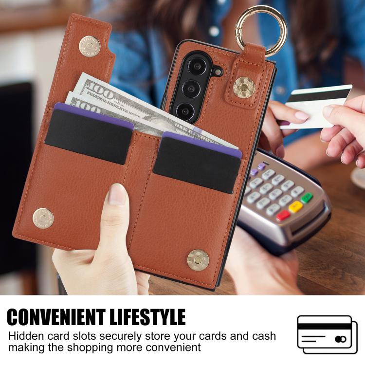 For Samsung Galaxy Z Fold7 Litchi Texture Double Buckle Leather Phone Case with Pen Slot