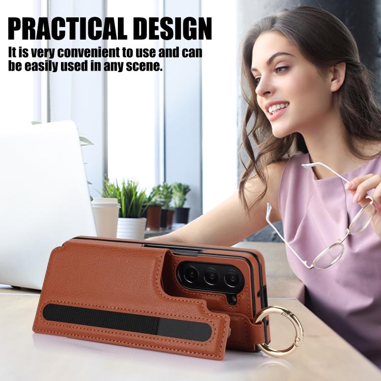 For Samsung Galaxy Z Fold7 Litchi Texture Double Buckle Leather Phone Case with Pen Slot