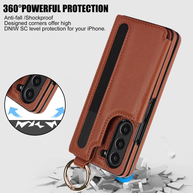 For Samsung Galaxy Z Fold7 Litchi Texture Double Buckle Leather Phone Case with Pen Slot