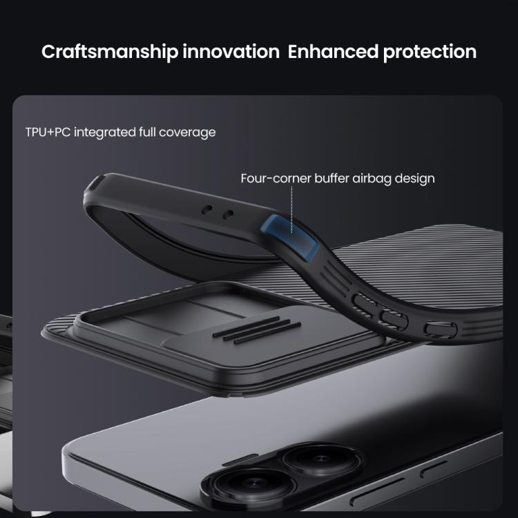 For Xiaomi Poco F7 NILLKIN CamShield Pro PC Phone Case - Black
