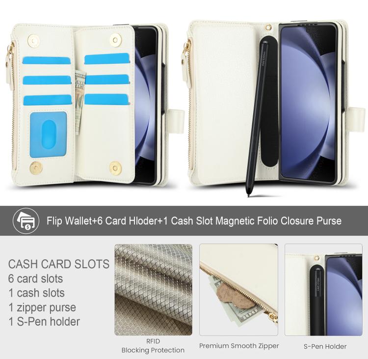 For Samsung Galaxy Z Fold7 Solid Color Wristband Wallet Folding Leather Phone Case with Lanyard