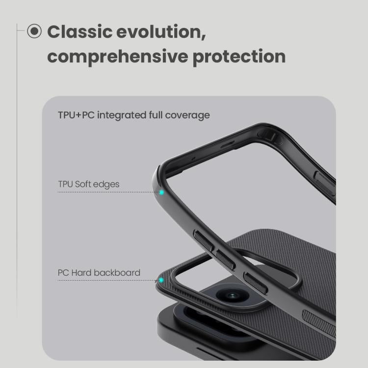 For OnePlus 15 NILLKIN Frosted Shield Pro PC + TPU Phone Case - Black