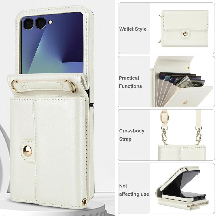 For Samsung Galaxy Z Flip7 5G Solid Color Backpack Wallet Card Slot RFID PU Phone Case