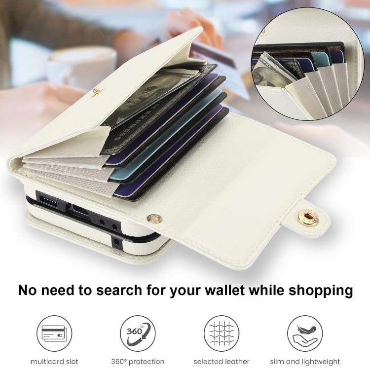 For Samsung Galaxy Z Flip7 5G Solid Color Backpack Wallet Card Slot RFID PU Phone Case