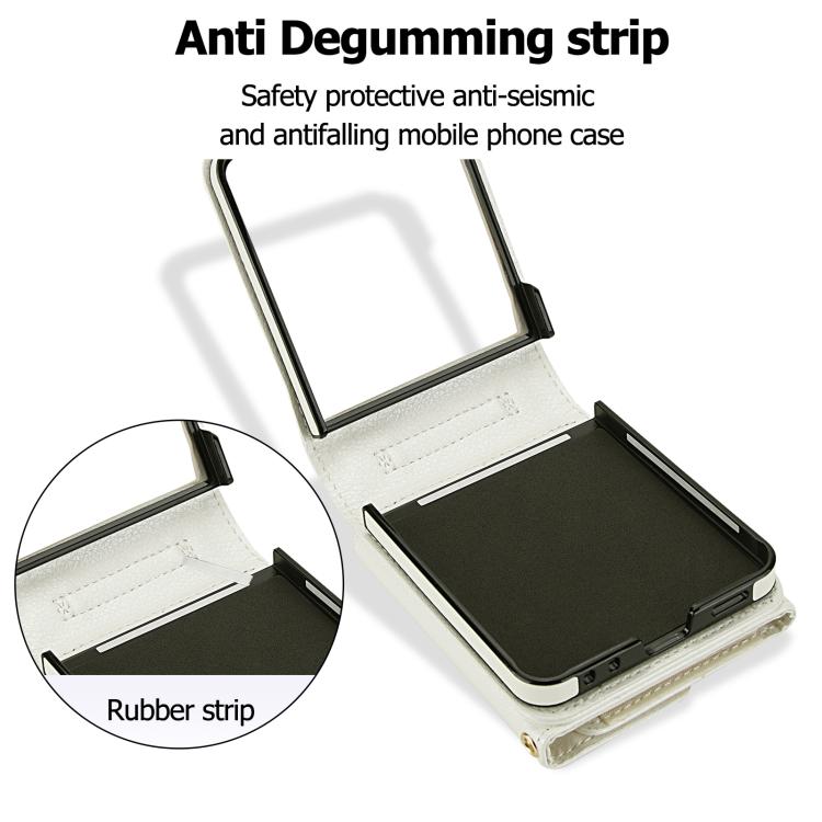 For Samsung Galaxy Z Flip7 5G Solid Color Backpack Wallet Card Slot RFID PU Phone Case