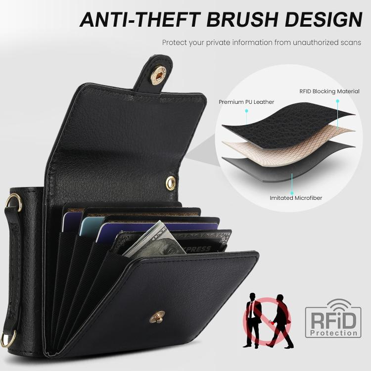 For Samsung Galaxy Z Flip7 5G Solid Color Backpack Wallet Card Slot RFID PU Phone Case