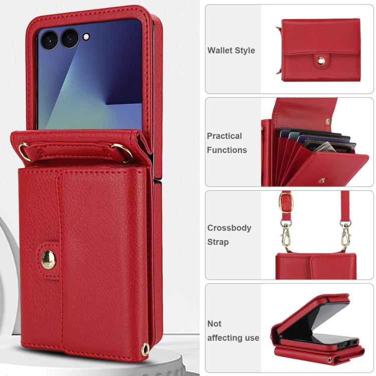 For Samsung Galaxy Z Flip7 5G Solid Color Backpack Wallet Card Slot RFID PU Phone Case