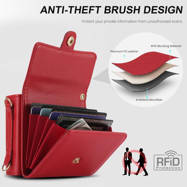 For Samsung Galaxy Z Flip7 5G Solid Color Backpack Wallet Card Slot RFID PU Phone Case