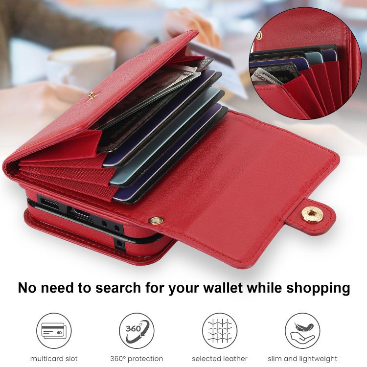 For Samsung Galaxy Z Flip7 5G Solid Color Backpack Wallet Card Slot RFID PU Phone Case