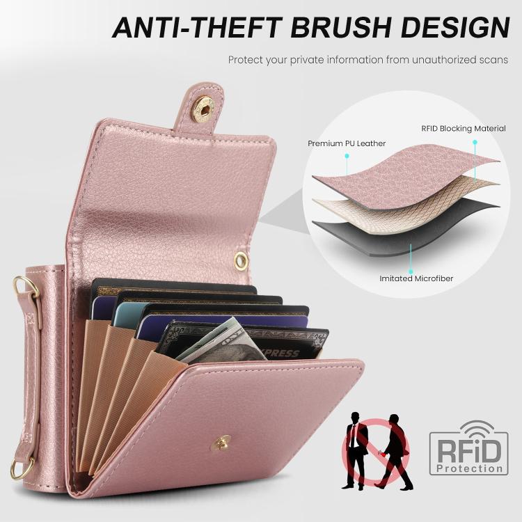 For Samsung Galaxy Z Flip7 5G Solid Color Backpack Wallet Card Slot RFID PU Phone Case