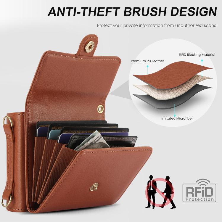 For Samsung Galaxy Z Flip7 5G Solid Color Backpack Wallet Card Slot RFID PU Phone Case