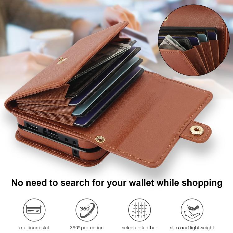 For Samsung Galaxy Z Flip7 5G Solid Color Backpack Wallet Card Slot RFID PU Phone Case
