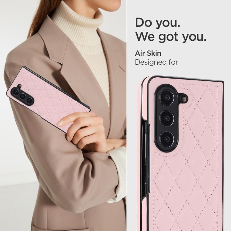 For Samsung Galaxy Z Fold7 5G Rhombic Fold Leather Phone Case