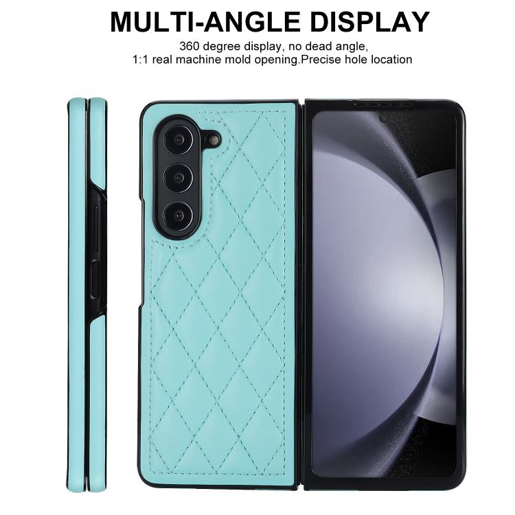 For Samsung Galaxy Z Fold7 5G Rhombic Fold Leather Phone Case