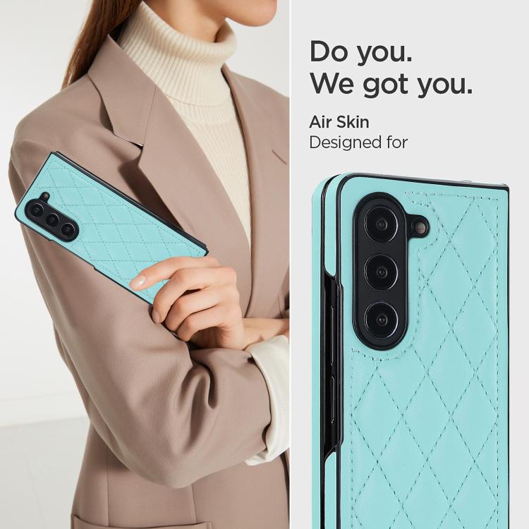 For Samsung Galaxy Z Fold7 5G Rhombic Fold Leather Phone Case
