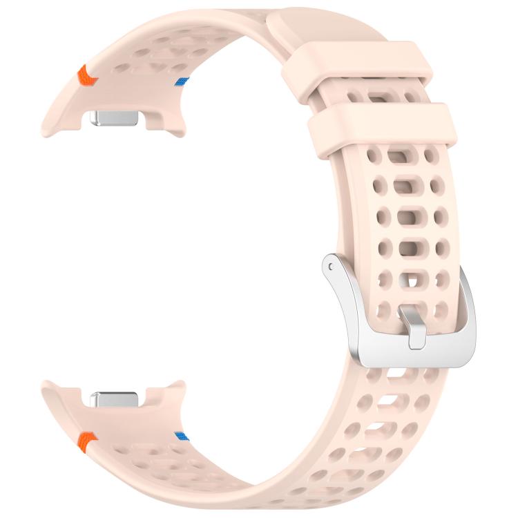 For Samsung Galaxy Watch8 / Watch8 Classic xDfind Alloy Silver Buckle Breathable Hole Silicone Watch Band
