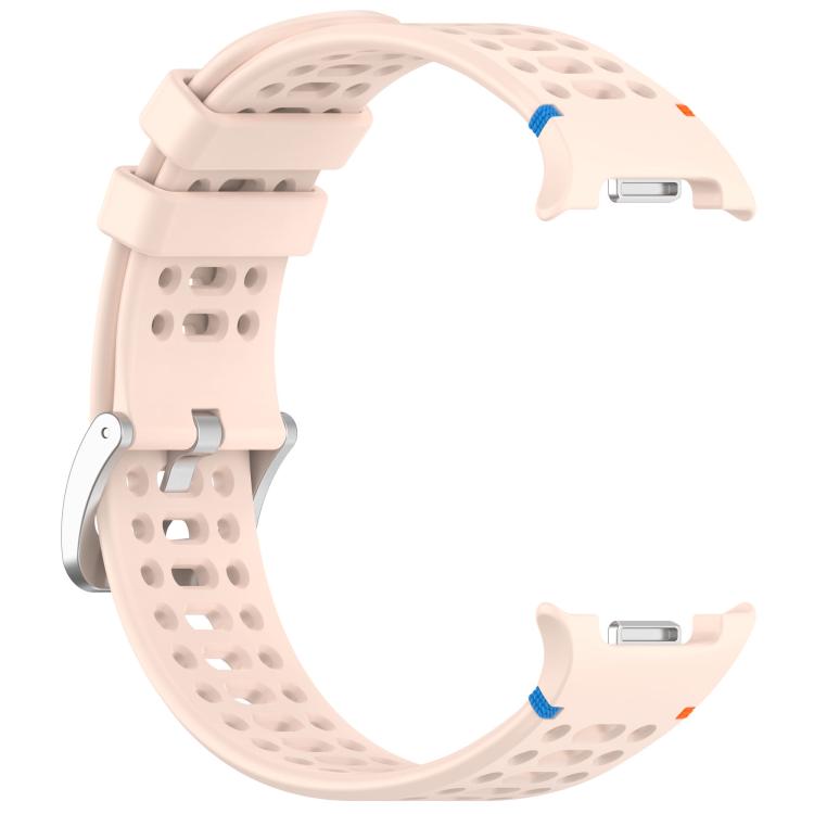For Samsung Galaxy Watch8 / Watch8 Classic xDfind Alloy Silver Buckle Breathable Hole Silicone Watch Band