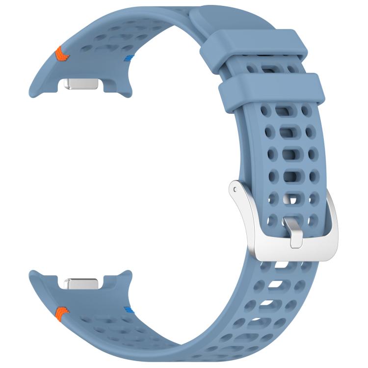 For Samsung Galaxy Watch8 / Watch8 Classic xDfind Alloy Silver Buckle Breathable Hole Silicone Watch Band