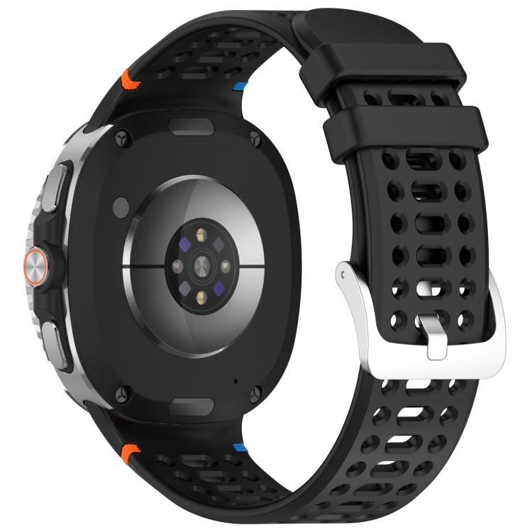 For Samsung Galaxy Watch8 / Watch8 Classic xDfind Alloy Silver Buckle Breathable Hole Silicone Watch Band