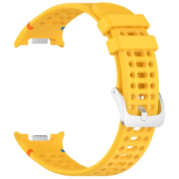 For Samsung Galaxy Watch8 / Watch8 Classic xDfind Alloy Silver Buckle Breathable Hole Silicone Watch Band