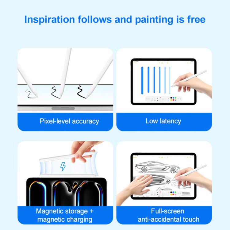 For iPad RedPepper P25 Pro Anti-Mistouch Magnetic Charging Capacitive Stylus - White