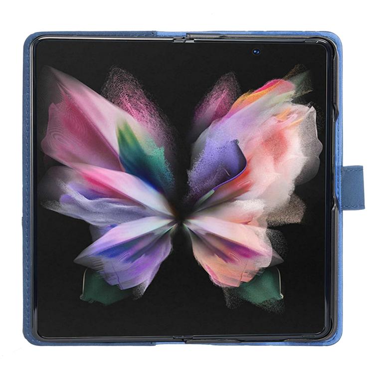 For Samsung Galaxy Z Fold7 Magnetic Buckle Rhombus Texture Leather Phone Case