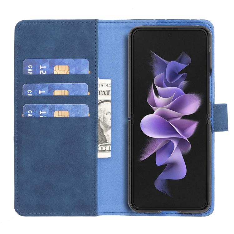 For Samsung Galaxy Z Fold7 Magnetic Buckle Rhombus Texture Leather Phone Case