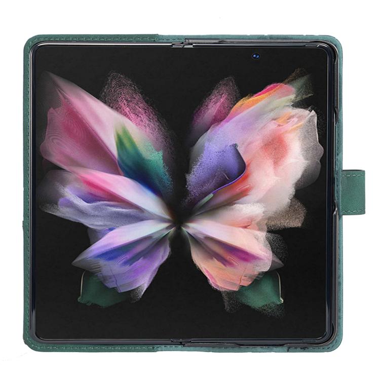 For Samsung Galaxy Z Fold7 Magnetic Buckle Rhombus Texture Leather Phone Case