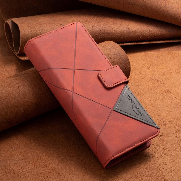 For Samsung Galaxy Z Fold7 Magnetic Buckle Rhombus Texture Leather Phone Case